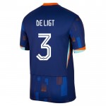 Günstige Fußballtrikots Niederlande De Ligt 3 Auswärtstrikot EURO 2024 Kurzarm